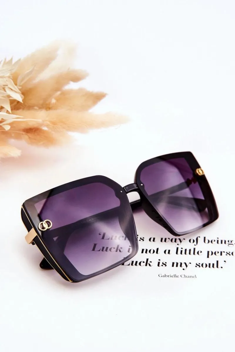 Clearance Boto Duże Okulary Przeciwsłoneczne UV400 MA20601 Czarne