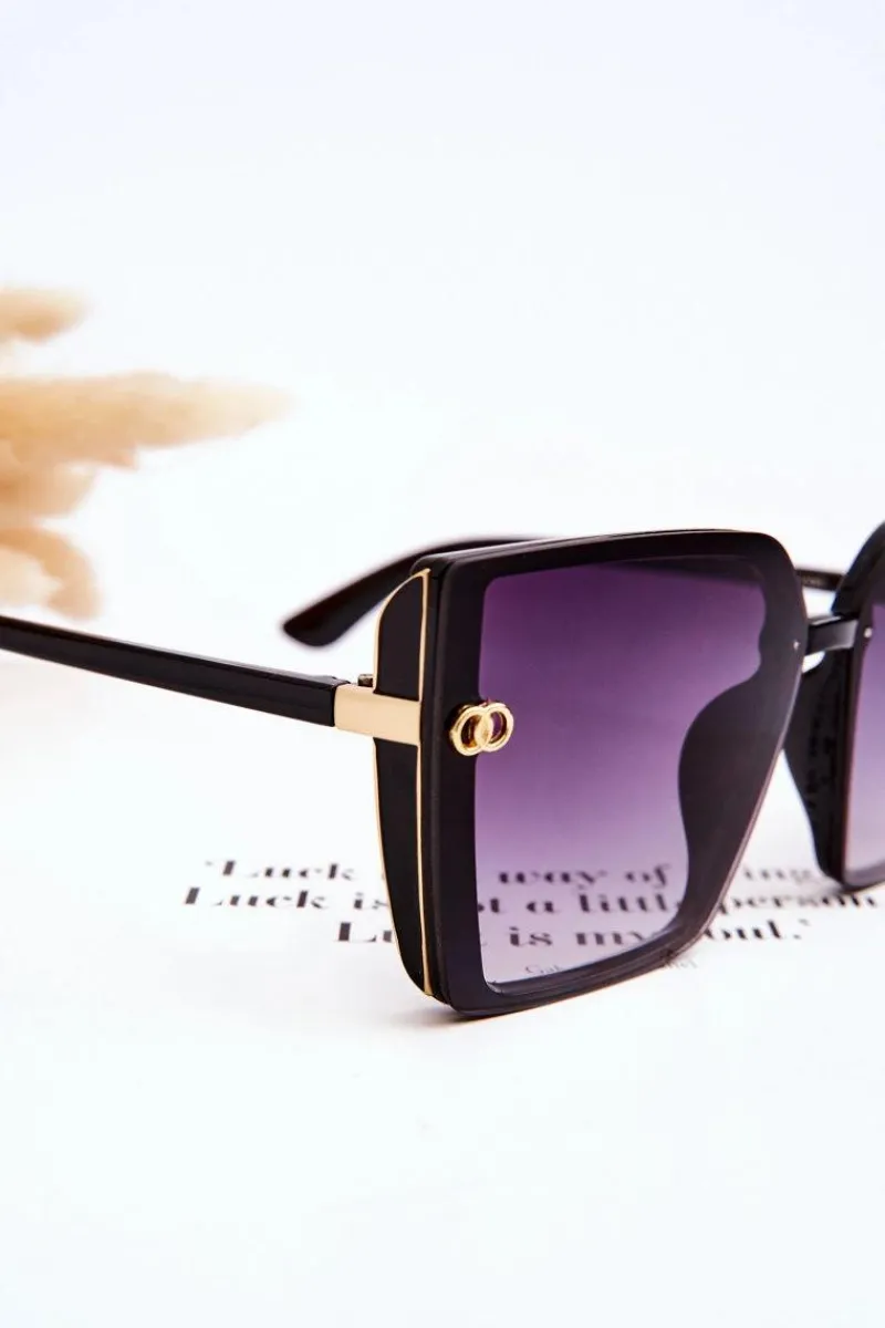 Clearance Boto Duże Okulary Przeciwsłoneczne UV400 MA20601 Czarne