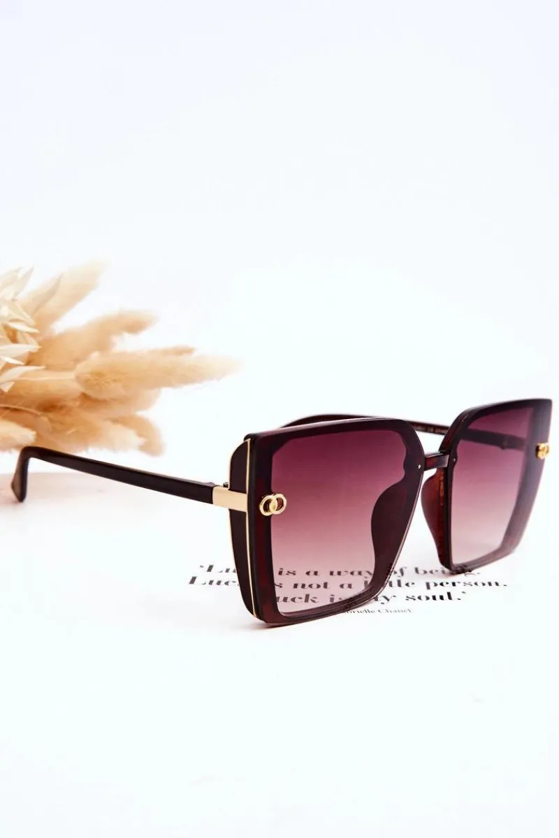 Sale Boto Duże Okulary Przeciwsłoneczne UV400 MA20601 Brązowe