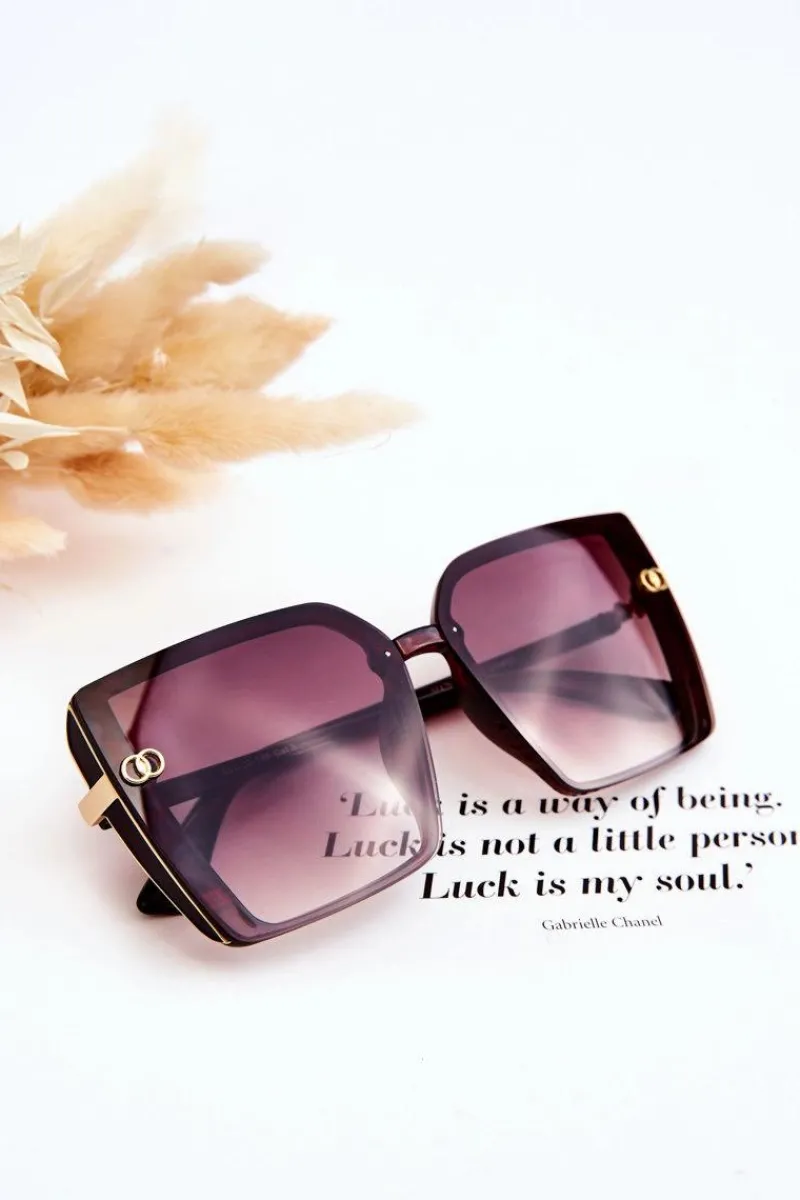 Sale Boto Duże Okulary Przeciwsłoneczne UV400 MA20601 Brązowe