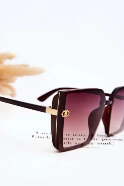 Sale Boto Duże Okulary Przeciwsłoneczne UV400 MA20601 Brązowe