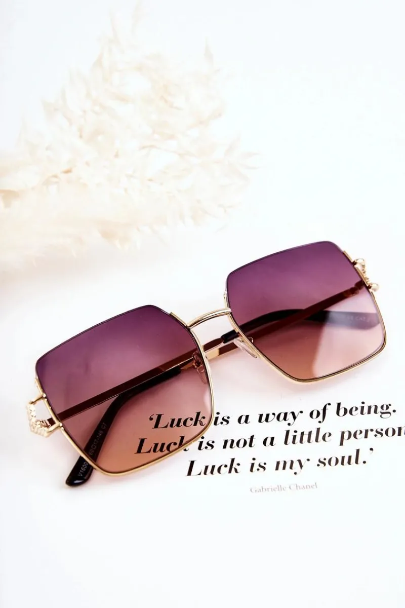 Boto Duże Okulary Przeciwsłoneczne Ombre V160020 Różowe