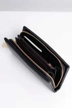 Outlet Boto Duży Damski Czarny Portfel z Kieszonką