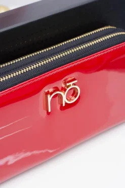 Outlet Boto Duży Damski Czerwony Lakierowany Portfel Nobo
