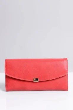 Online Duży Damski Czerwony Portfel Portfele