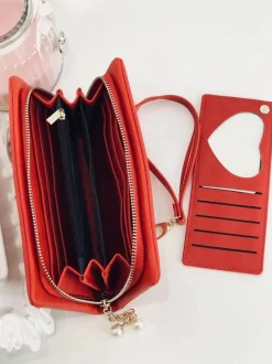 Portfele>Boto Duży Damski Czerwony Portfel