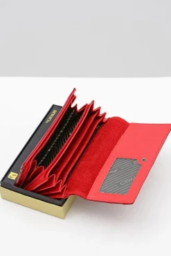 Portfele>Boto Duży Damski Czerwony Portfel