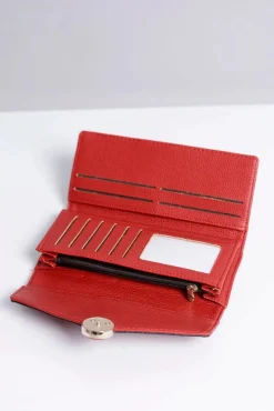Online Boto Duży Damski Czerwony Portfel