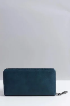 Portfele>Boto Duży Damski Granatowy Portfel z Ćwiekami