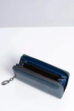 Sale Boto Duży Damski Granatowy Portfel z Serduszkiem