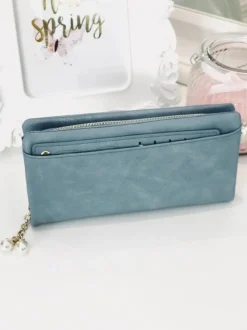 Boto Duży Damski Niebieski Portfel