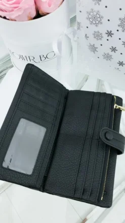 Portfele>Boto Duży Damski Portfel Czarny