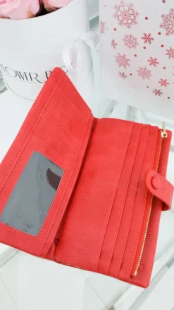 Boto Duży Damski Portfel Czerwony