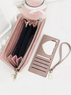 Portfele>Boto Duży Damski Portfel Pudrowy Róż