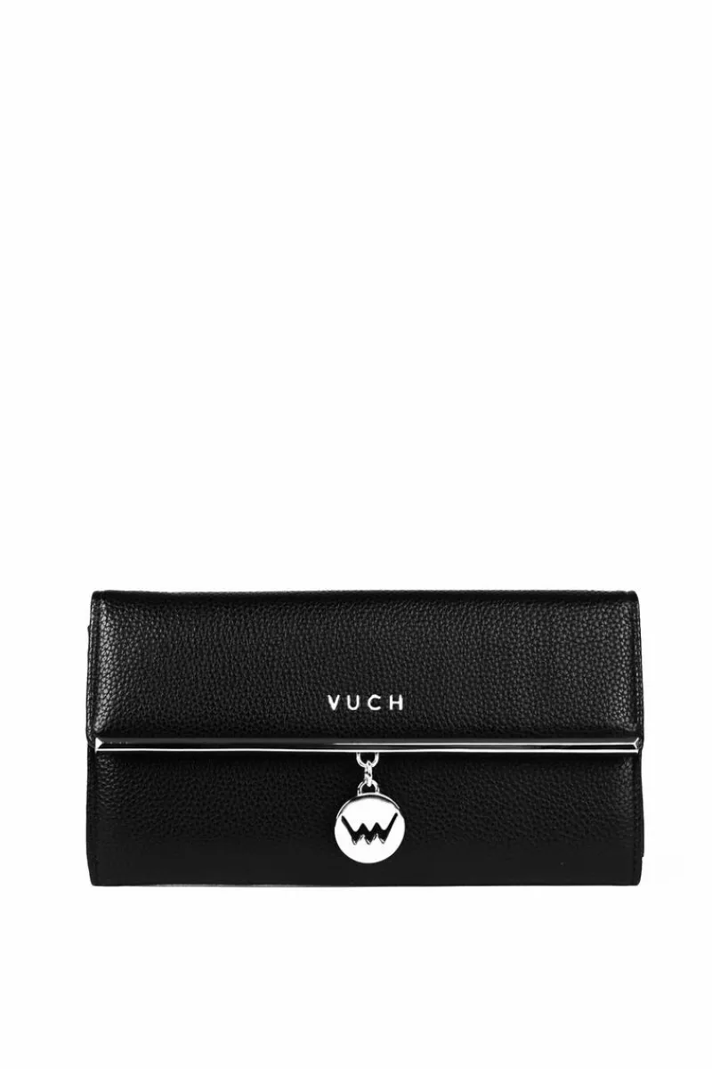 Boto Duży Damski Portfel Z Emblematem Czarny Mailin