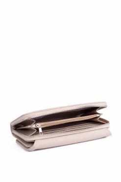 Portfele>Boto Duży Damski Skórzany Portfel Beżowy Elissie