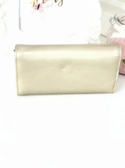 Best Boto Duży Damski Złoty Portfel z Serduszkiem