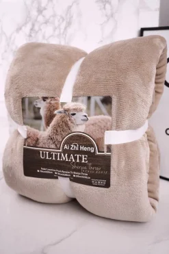 Portfele>Boto Duży Koc Dwustronny Plusz I Kożuch Sherpa Throw Beżowy