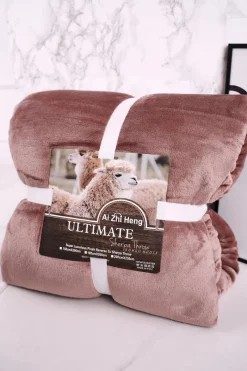 Portfele>Boto Duży Koc Dwustronny Plusz I Kożuch Sherpa Throw Różowy