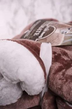 Portfele>Boto Duży Koc Dwustronny Plusz I Kożuch Sherpa Throw Różowy