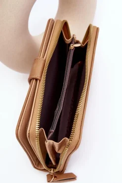 Hot Duży Portfel Damski Beżowy Sopheia Portfele