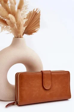 Portfele>Boto Duży Portfel Damski Brązowy Sopheia