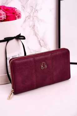 Portfele>Boto Duży Portfel Damski Lulu Castagnette Bordowy