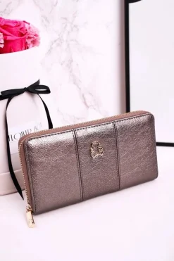 Portfele>Boto Duży Portfel Damski Lulu Castagnette Srebrny