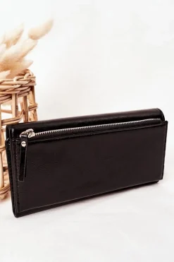 Portfele>Boto Duży Portfel Damski Na Magnes Czarny