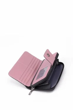 Boto Duży Portfel Damski Na Suwak Szaro-Różowy Huntress