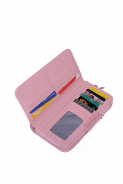 Best Duży Portfel Damski Na Suwak Różowy Huntress Portfele