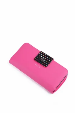 Hot Duży Portfel Damski Na Suwak Kropki Różowy Huntress Portfele