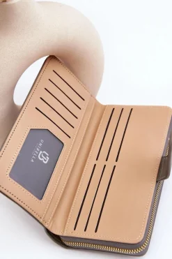 Online Boto Duży Portfel Damski Szary Sopheia