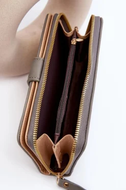 Online Boto Duży Portfel Damski Szary Sopheia