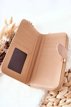 Best Duży Portfel Damski Z Dodatkowymi Portmonetkami Beżowy Portfele