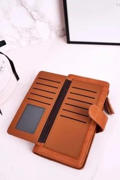 Best Boto Duży Portfel Damski Z Dodatkowym Miejscem Na Karty Brązowy