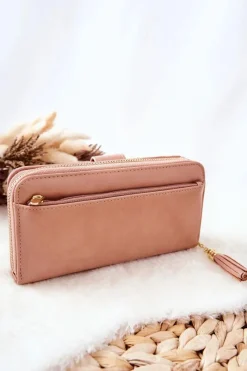 Hot Boto Duży Portfel Damski Z Dodatkowymi Portmonetkami Nude