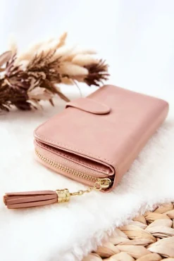 Hot Boto Duży Portfel Damski Z Dodatkowymi Portmonetkami Nude