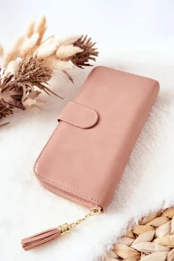 Hot Boto Duży Portfel Damski Z Dodatkowymi Portmonetkami Nude