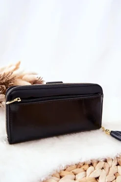 Portfele>Boto Duży Portfel Damski Z Dodatkowymi Portmonetkami Czarny