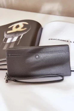 Outlet Duży Portfel Damski Z Tłoczeniem Eko Skóra Martiel Portfele