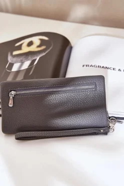 Outlet Duży Portfel Damski Z Tłoczeniem Eko Skóra Martiel Portfele