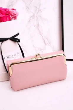 Hot Duży Portfel Damski Zapinany Na Bigiel MILANO Różowy Portfele