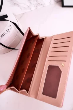 Hot Duży Portfel Damski Zapinany Na Bigiel MILANO Różowy Portfele