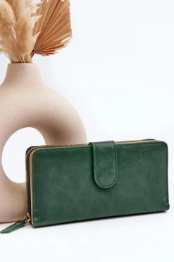 Portfele>Boto Duży Portfel Damski Zielony Sopheia