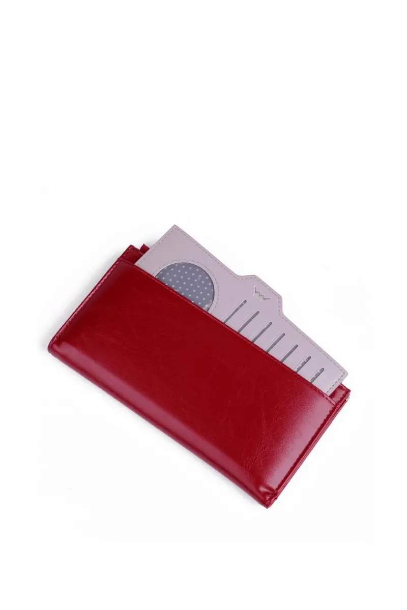 Online Boto Duży Portfel Na Napy Czerwony Nadine