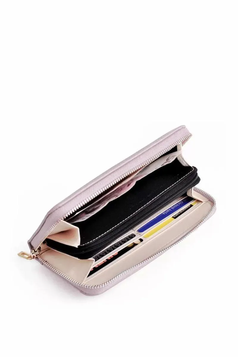 New Boto Duży Portfel Na Suwak Jasnoróżowy Hailey