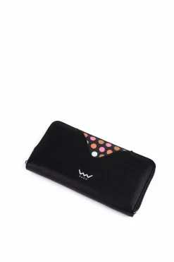 Discount Boto Duży Portfel Na Suwak W Kropki Czarny Reine