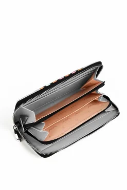 Outlet Boto Duży Portfel Na Suwak W Kropki Szary Reine