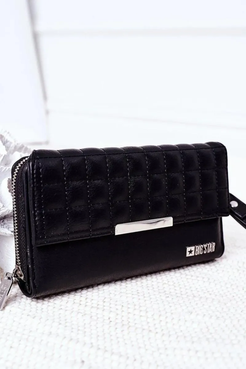 Online Duży Portfel Z Uchwytem Big Star HH674027 Czarny Portfele